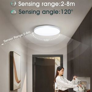 Радар -датчик светодиодный потолочный светильники 18W 24W 36W 40W Auto Do Deslo Destor Light Light Smart Home Hight Highling Потолоки Lamproom Прихожи