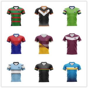 2024 neue Broncos Panthers Rabbitohs Tigers Bulldogs Sharks Dolphins Titans Cowboys Sea Eagles Raiders Home Away Rugby-Shirts Herren Sportbekleidung Outdoor-Sweatshirts