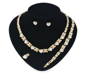 Set di gioielli XO Collana da donna Orecchini Set di gioielli in oro 14K per donne Orecchini gioielli da sposa per donna set7372875