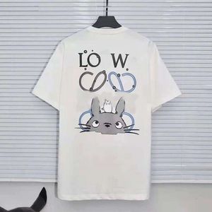 Designer Loes Classic Totoro Company T-shirt,New summer printed fashion brand cotton T-shirt for men and women, short-sleeved couples, simple, simple