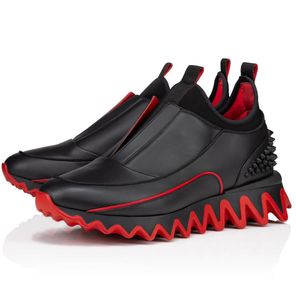 24S Luksusowy projektant mężczyzn Sharkiloub sp Spikes Sneakers Buty cielę skórzane neoprenowy sport Sport Sport Włochy Summer 24 Komfort Low Top Runner Sports EU38-46 z pudełkiem