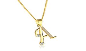 az crystal letter lucky pendants necklaces golden initial necklace personalized letter necklace name jewelry for women accessories9311930