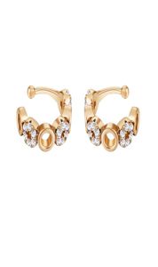 2 par CZ Circle Earcuffs Clip Earrings Ear Ring Multicolor Copper Zircon Stone Inget Piercing Ear Cuff örhängen för kvinnor smycken9442822