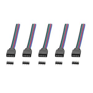 스트립 20 PCS 세트 4 핀 RGB 커넥터 3528 SMD LED 스트립 조명 LB88283L 용 케이블