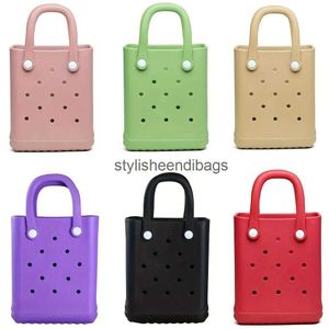 Totes Mini Rubber Summer Beach Bag EVA Waterproof Travel Outdoor Handheld Jelly Bag Swimming Sports PortableH24218