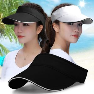 Bonés de bola cor sólida beisebol homens mulheres unisex esportes ajustáveis chapéus de sol viseira correndo sem topo praia esporte ao ar livre chapéu