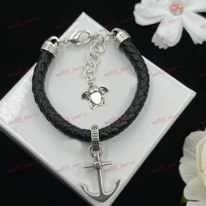 Argento vintage, Medusa intagliata, ancora per barca, bracciale in pelle nera, bracciale di design, personalità, neutro, uomini, donne, San Valentino, Natale, regali di alta qualità