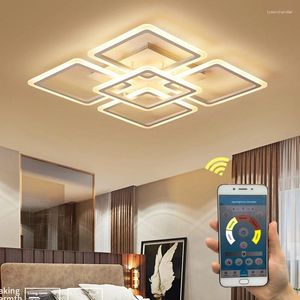 Chandeliers Led 샹들리에 실내 조명 광선 천장으로 원격 제어 광장 거실 침실 부엌 비품 라이트