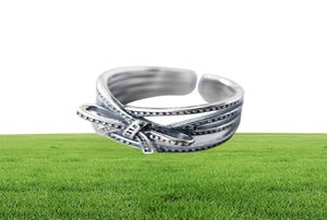 Antique Vintage 925 Srebrne pierścienie dla kobiet wielki wielowarstwowy duży regulowany pierścień mody biżuteria 20203116358208907