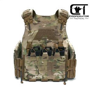 Gilet tattico militare 500D Gilet da caccia per softair con taglio laser Molle Gear Equipment Sistema di sgancio rapido modulare Gilet da caccia 240125