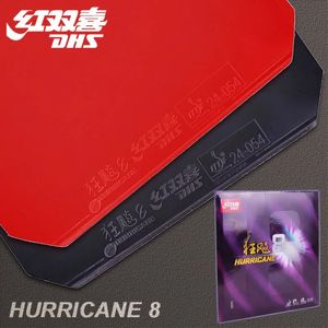 Hurricane 8 Tischtennis-Gummi, elastisch, hohe Klebrigkeit für Geschwindigkeit, Noppen im Ping-Pong-Gummi mit dichtem Schwamm, 240131