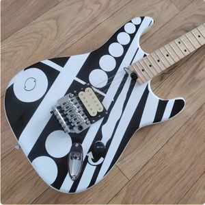 factory hot Custom shop standard black and white dot electric guitar, maple neck