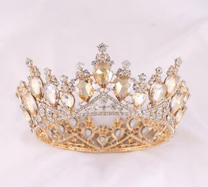 Tasarımcı Crown Lady Moda Lüks Düğün Başlıkları Alaşım Headdress Gelin Aksesuarları 0802162026192