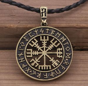Viking Pirate Compass Naszyjnik Runa stop Men039s Popularne biżuterię3594592