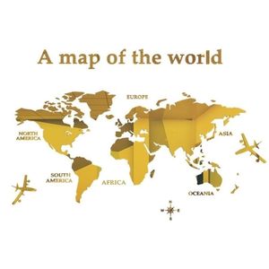 Wall Stickers European Type World Map 3D Acrylic Wall Stickers Crystal Mirror For Office Sofa Tv Background Decorative 211124 Drop Del Dhi96