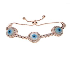 Charm Bracelets 2022 Rose Gold Silver Color Mother Of Pearl Stone Cz Tennis Link Chain Turkish Bracelet Bangle15878550