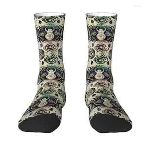 Men's Socks Triple Moon Dress Mens Womens Warm Fashion Novelty Witch Wiccan Magic Crew