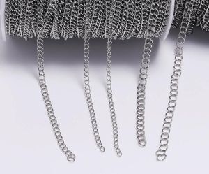 5mLot 12 22 24 30 40 mm Stainless Steel Bulk Jewellery Chain For DIY Jewelry Making Necklace Earring Findings Accessories6666716