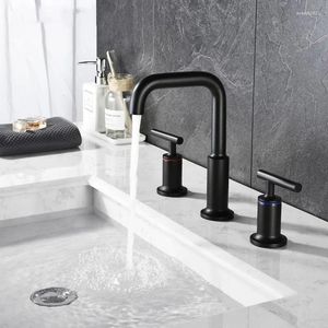 Bathroom Sink Faucets Basin Brass Faucet Widespead Thre Holes Deck Mounted Toilet And Cold Mixer Water Tap