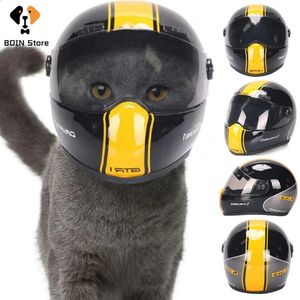 Mini Cute Pet Helmet Cat Dog Cap Outdoor Motorcycle Helmet for Puppy Anti-Collision Hat Styling Po Rabbit Decoration 240131