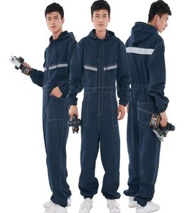 Men039S spårar denim Arbetskläder onepiece kostym svetsmaskinreparation smutsresistant slitstoppande overalls fabrik wor5289257