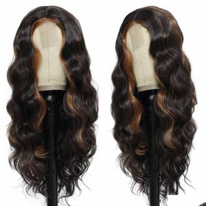 Lace Wigs Long Deep Wave Fl Lace Front Wigs Human Hair Curly 10 Styles Female Synthetic Natural Fast Drop Delivery Hair Products Hair Dhbeh