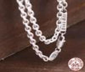 S925 Sterling Silver Necklace Tide Tillbehör Enkel och generös cirkel Personlighet Wild Par Cross Chain Gift 2018 NY 2231457