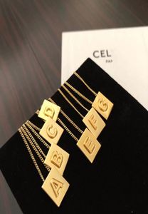 2021 Lisa Same Block Letter Necklace with Goldplated Pendant and Clavicle Chain7897539