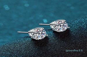 BOEYCJR 925 classico argento 05115ct F colore Moissanite VVS gioielleria raffinata orecchino con diamante con certificato per Wome3671725