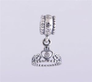 5 Stück Prinzessinnen-Tiara-Charm-Anhänger aus authentischem 925er Sterlingsilber, passend für DIY-Armband 791117CZ H92323349