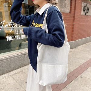 Shopping Bags White Canvas Bag Summer Fashion Hollow Fishnet Single Shoulder Large Capacity Beach Market Tote