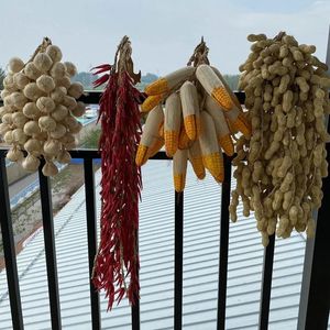 Decorative Flowers Artificial Plants Garlic Peanut Pepper Corn Home Garden Decorate