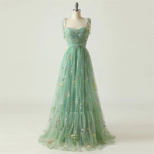 Elegant Party Dress Prom Dresses Mint Green Adjustable Straps Shiny Love Tulle Tea Length Wedding Party Graduation Dress 240131