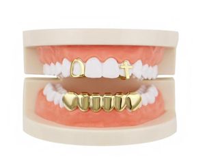 Заводская нижняя часть, настоящие позолоченные зубы Grillz, набор смешанного дизайна, поддельные зубные грили, хип-хоп, крутые мужские украшения для тела, рэп-исполнитель Mou11749824086162