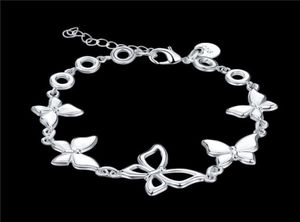 GiftButterfly Armband 925 Silver Armband JSPB555Low Girl Women Sterling Silver Plated Charm Armelets35572678025731