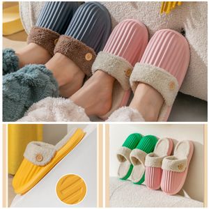 Slippers Slide Home Womens Mens Detachable Fur Winter Warm Water-Proof Sandle Non-Slipe Cotton Ladies Plush Lining Sandal Memory Foam Couples Shoes Soft comfortable