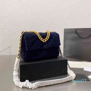 Designer Woolen Shoulder Bag Lady Diamond HandBags Chain Crossbody Diamond Bags Chain Lady Purse