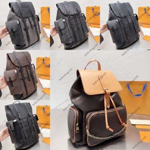 Backpack Style High quality designer bag women fashion designer backpack Men travel backpack Classic printed coated canvas parquet leather satchel backpack