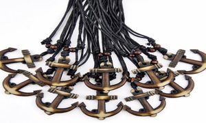 Moda inteira 12 peças estilo marinho osso de iaque esculpido marinheiro âncora pingente colar para homens mulheres039s moda jóias presentes m1271707