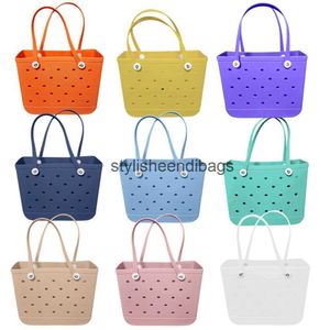 Totes Eva Strandkorb, extra große Tragetasche, Strand-Aufbewahrungstasche, Damenhandtasche, Silikon-Einkaufstaschen, Reisetaschen, Strand, sanddichte Spielzeugtaschen, H24219