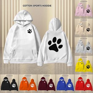 Women's Hoodie Autumn and Winter Cotton Warm Hoodie Sportstil Kvinnors hoodie överdimensionerade kvinnor hoodie tryckt katttrycksmönster 240119