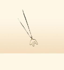 10pcs Love sign Hand Gestures pendant Necklace I Love You Sign Language Necklace Sister Necklace ASL Rock necklace jewelry252d4882235