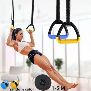 1Pair ABS Adult Gymnastics Rings with Heavy Duty Adjustable Strap Home Gym Full Body Strength Training Pull Up Fitness Equipment 240127