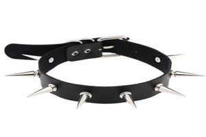 Ganze Halsband Schmuck Europäischen und Amerikanischen Nachtclub PU Leder Halskette Niet Spike Kragen Schlüsselbein Kette Hip Hop Schmuck Ch2048548