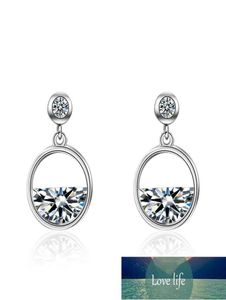 Moda brillante zirconi rotondi cerchio 925 sterling silver orecchini da donna gioielli per le donne non sbiadiscono studenti economici ragazza7111271