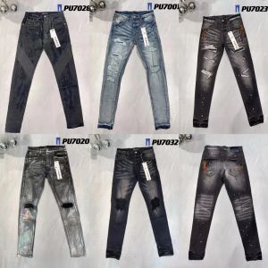 Calças de brim roxas calças jeans dos homens designer jean calças pretas design reto retro casual sweatpants designers joggers pant