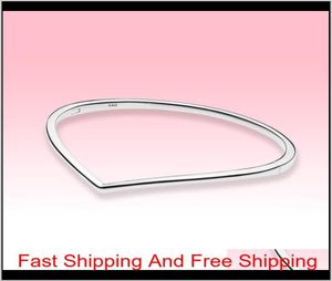 Novo polido wishbone pulseira pulseiras mulheres jóias de alta qualidade para 925 pulseira de prata esterlina com caixa de varejo original oc vi1fl9778961