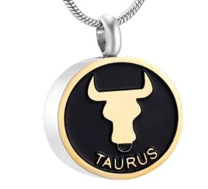 IJD9968 Paslanmaz Çelik Doğum Günü Serisi Taurus Takım Anlatımı işareti Anıt Kolye Küller İçin Anma Kolye