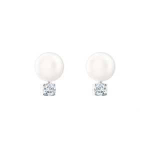 Swarovskis Earrings Designer Women Original Quality Charm New Simple Gentle And Elegant Pearl Crystal Earrings Female