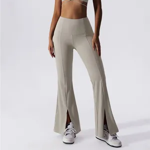 Active Pants Yoga High midje Sports Fitness Dance Casual Bell-Bottoms Wide Leg for Women Gym Push Ups Workout Sexy Breattable